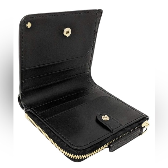 •EUC Kate Spade New York Jackson Small L-Zip Bifold Wallet Black Pebble Leather - Picture 4 of 7
